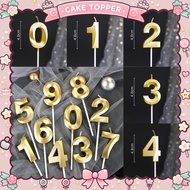 Luxury Gold Number Candle with 3D Border - Beautiful, Luxurious Cake Decoration, Classy Highlight