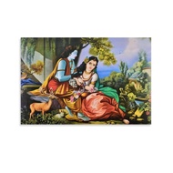 Radha Krishna Painting Poster Canvas Painting Wall Art Poster for Bedroom Living Room Decor 08x12inc
