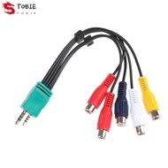 TOBIE 3.5mm + 2.5mm To 5RCA Adapter Cable, Audio Video Cable Component Video Signal Line, Plug and Play Bare Copper High-definition Stable Signal for LCD/TV/DVD/Game Console