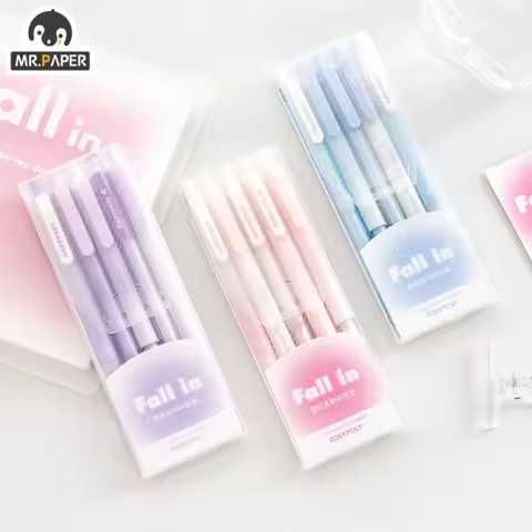 5Pcs/box Gradient Gel Pen Set Hand Account INS Good-looking 0.5mm/0.38mm Pen For Student Stationery 