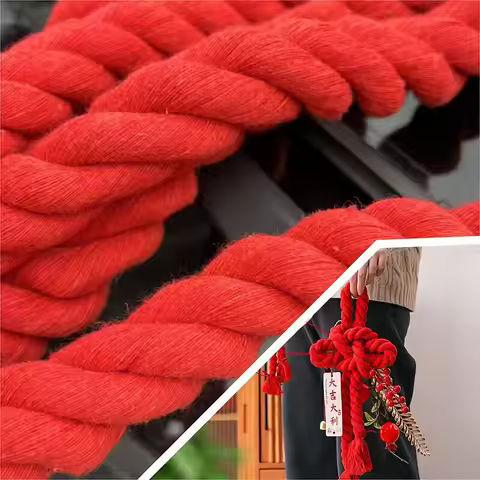 Cotton Cord Thick Twisted Rope Handmade Accessories Decorative DIY Craft Decoration Rope Cotton Cord