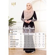 BAJU KURUNG MODEN SULAM BAJU RAYA 2024 ANI DANIAR NAVY BLUE BLACK BABY BLUE MAROON YELLOW NUDE