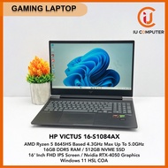 HP VICTUS GAMING 16-S1084AX AMD RYZEN 5 8645HS 16GB RAM 512GB NVME SSD RTX-4050 USED LAPTOP NOTEBOOK