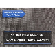SS304 Stainless Steel Wire Mesh 30 Netting 0.2mm Thk