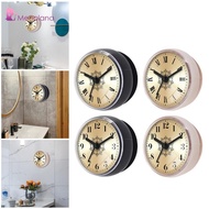 [Menolana] Wall Clock Non Ticking Shower Clock Bathroom Accessories Waterproof Suction Cup Silent Mi