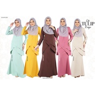 HASNURI KURUNG MODEN CIK TULIP RAYA MESRA WUDHU (ZIPPER DI TANGAN DAN DEPAN BAJU)