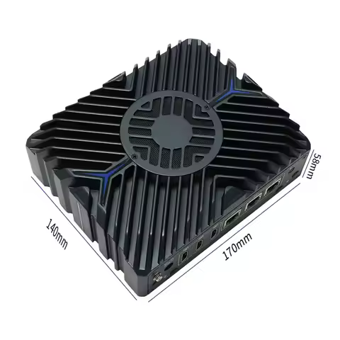 12th Gen Industrial Fan Mini PC i3 1215U i5 1235U i7 1255U 3*Intel i225-V 2.5G Lan 3 x HD-MI 4K Disp