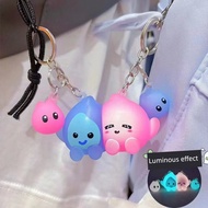 keychain cute cute keychain Magnet biru, loket pasangan lelaki api kecil, gantungan kunci comel, bon