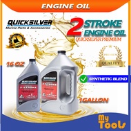 Mytools Quicksilver Outboard Marine Lubricants 2-Stroke Lubricant 2T TCW-3 Engine Oil 473mL / Minyak 2T（Made In USA)