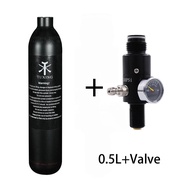 TUXING 0.5L 500cc 30MPA 3000psi High Pressure Aluminum Cylinder with Regulating Valve Air Tank Oxyge