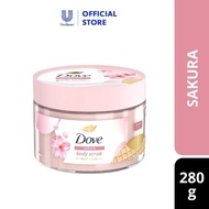 Dove Ice-Cream Body Scrub - Sakura (280g) Dove Silky Smooth Cloud Foam Body Wash White Peach Fragran