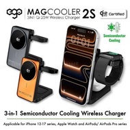 ego - MagCooler 2S @ 3in1 半導體制冷無線充電器 HT569｜MagSafe｜無線充電座｜Apple Watch充電器｜磁吸充電