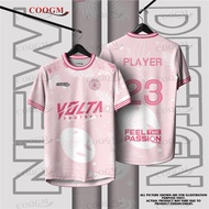 Pink Futsal Football Baju Jersey Custom Name Baju Lelaki Thailand Viral Jersey Tiktok Jersey

