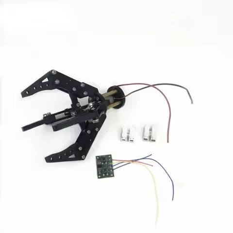 3D Printed 4 Fingers Robot Mechanical Arm Clamp Robot Gripper N20 Motor Clip Acrylic Robot Gripper F