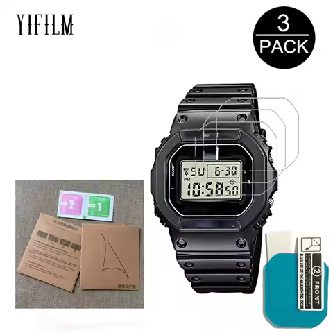3pcs Screen Protector Film For DW5600 DW5610 GMW-B5000 F-91W Watch HD FULL Clear True Tone Ultrathin