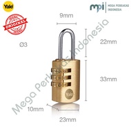 Yale Y150B 22/20mm Brass Padlock Series Combination Padlock