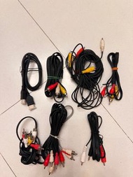 影音線材雜錦 8條｜AV蓮花線/HDMI線/3.5mm轉RCA線 全套出售