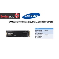 SAMSUNG 980 PCIe 3.0 NVMe M.2 SSD 500GB/1TB