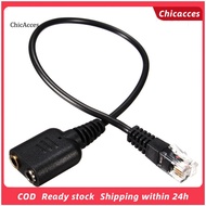 ChicAcces 35mm to RJ9 Jack Adapter PC Headset Audio Cable Converter Telephone Using