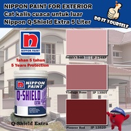 Nippon Paint Q-Shield Extra Exterior Collection 5 Liter Sarahs Sash 1348P / Vintage Rose 1350T / Pio
