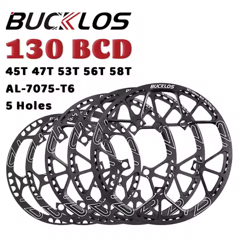 BUCKLOS 130BCD Chainring 45T 47T 53T 56T 58T Folding Bike Chainwheel Aluminum Alloy 7075-T6 Bike Cha