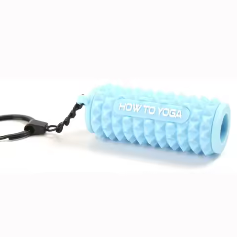 Finger Massage Mini Foam Roller Keyring Silicone Sports Style Foam Roller Shaped Keichain Trinket An