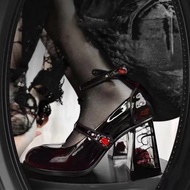 Vintage Rose High Heel Shoes in Gothic Style