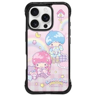 雙星仙子50週年－KIKI LALA晚安 標準透黑 iPhone 懶人支架手機殼