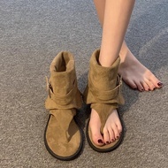 2025 Flip-Toe Women's boots Thick-Soled Heightening Martin boots Short Tube chelsea boots chelsea Bo