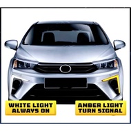 Perodua Bezza 2020 2025 Front Bumper DRL Daylight With Cover+Running Signal