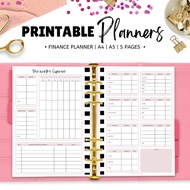 Finance Planner Printable PDF Journal Minimalist Printable Planner Insert