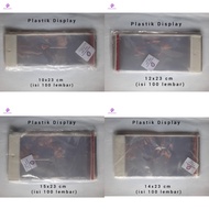Display Plastic Perlize Plastic/ Hanging Opp Plastic/, 100 Sheets, Size 10x23, 12x23, 14x23, 15x23, 