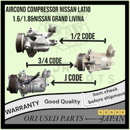 AIRCOND COMPRESSOR NISSAN LATIO 1.6/1.8&amp;NISSAN GRAND LIVINA