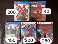 【二手】PS4/PS5 遊戲碟 （NBA2K20、Biohazard RE:2）