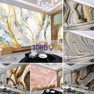 Wallpaper Custom 3D Marble Wallpaper Dinding Marmer Wallpaper Sticker