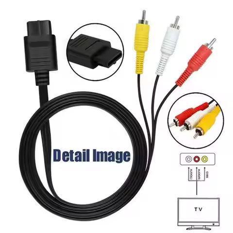 1.8M For Nintendo 64 N64 Audio TV Video Cord AV Cable to RCA For Super Nintend GameCube N64 SNES Gam