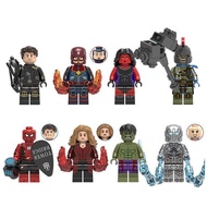 Compatible with Lego Avengers Captain Marvel Eagle Eye Spider-Man Hulk Puzzle Puzzle Building Blocks Small Toy