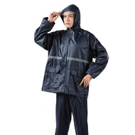 Reflective Thickened Adult Men's Raincoat Construction Site Labor Protection Split Raincoat Suit Two-Piece Motorcycle Raincoat