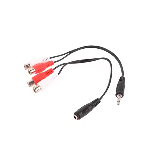 Universal RCA Cable 3.5mm Jack Stereo Audio Cable To 2RCA Socket Female To Male To Headphone 3.5mm A