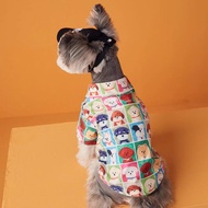 Dog Shirt Fashion Printed Dog Head Flower Shirt