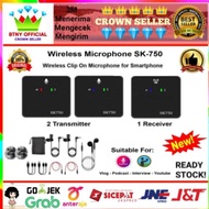 Microphone Sk750 Clip On Wireless For Camera Hp Uniqcam Mic Sk 750 Ori
