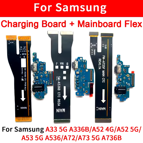 For Samsung A33 A53 A72 A73 A72 A52 4G 5G USB With Micro Charging Port Charger Dock Flex Cable With 