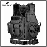 FUGUINIAO Tactical Vest Armor Vests Mens Tactical Vest Adjustable Armor Outdoor CS Training Vest(Fre