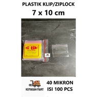 PLASTIC CLIP / ZIPLOCK / CETIK / CTIK SIZE 7 x 10 cm 100 PCS