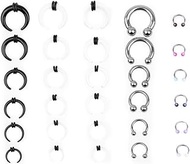 Linkning Ear Gauges Stretching Kit 14G-00G Acrylic Sprial Tapers Plugs Expander Sets Heart Tunnels P