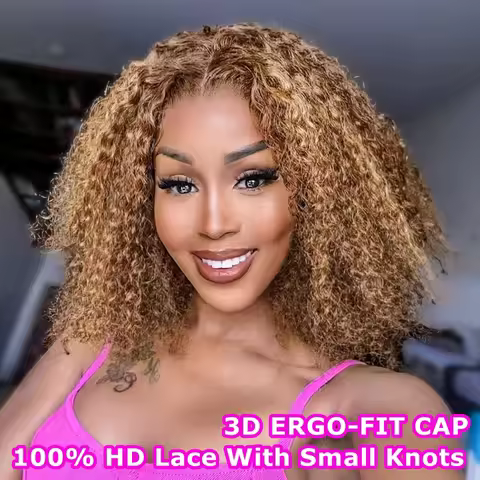 Ready to Go Deep Curly Short Curly 13x6 HD Lace Bob Wig Glueless Minimalist 100% Invisible HD Lace W