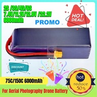 6000mAh 2S -6S 75-150C  Lithium - Battery for Aerial Photography Drone Battery Rechargeable Batterie