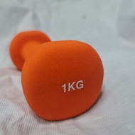 DUMBELL 1 KG IMPORT VYNIL RUBBER DUMBELL DAMBEL DUMBLE BARBLE BARBEL