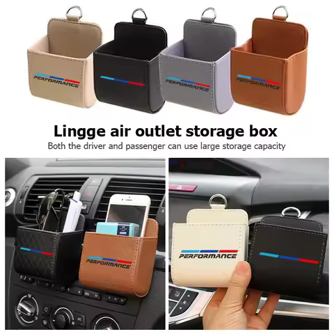 Car Air Vent Storage Box Hanging Phone Waste Storage Case For BMW X1 X3 X4 X5 X7 G20 G38 F20 F39 F48