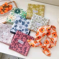 Multifunctional Scarves Square Cotton Scarf Floral Head Scarf Hairband 68x68cm